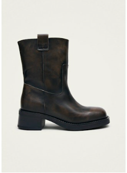 Rajan Vintage Effect Brown Leather Boots