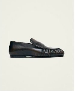 Aven Vintage Effect Brown Leather Loafers